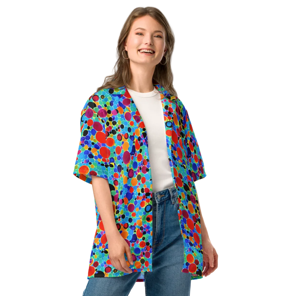 Prismatic Pebbles on Button Shirt — Front
