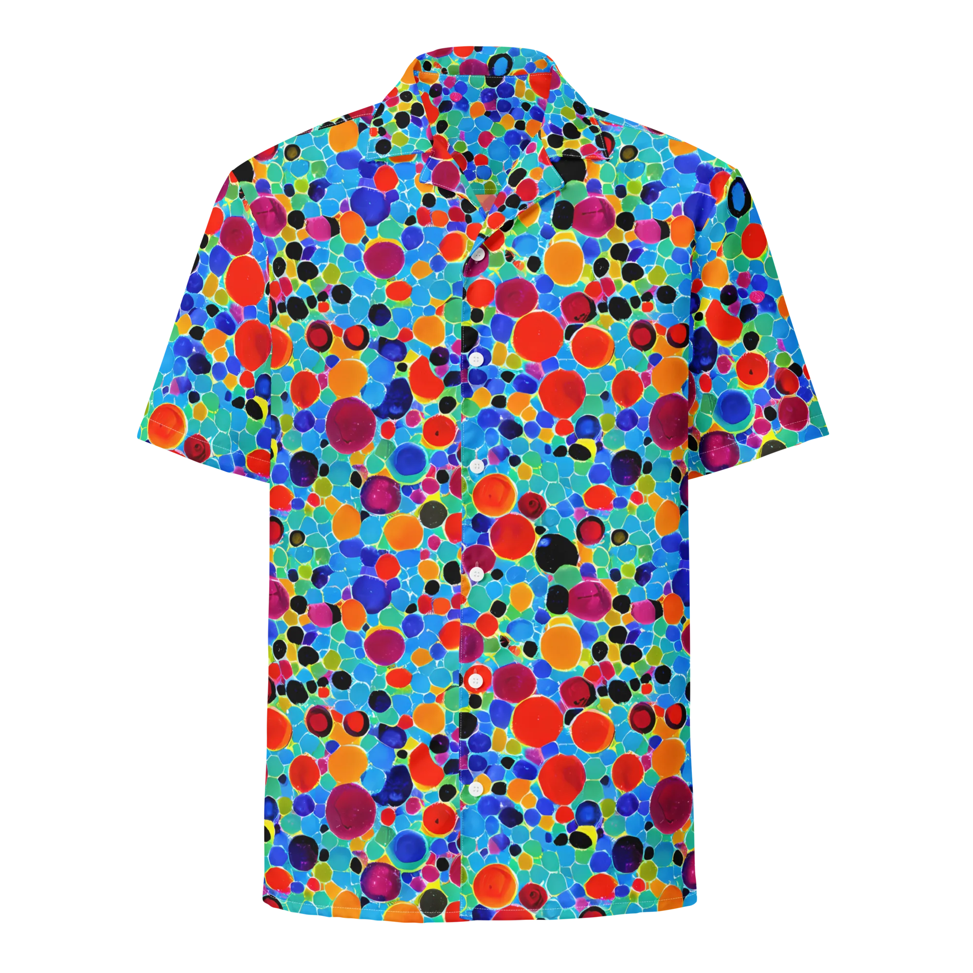 Prismatic Pebbles on Button Shirt — Front