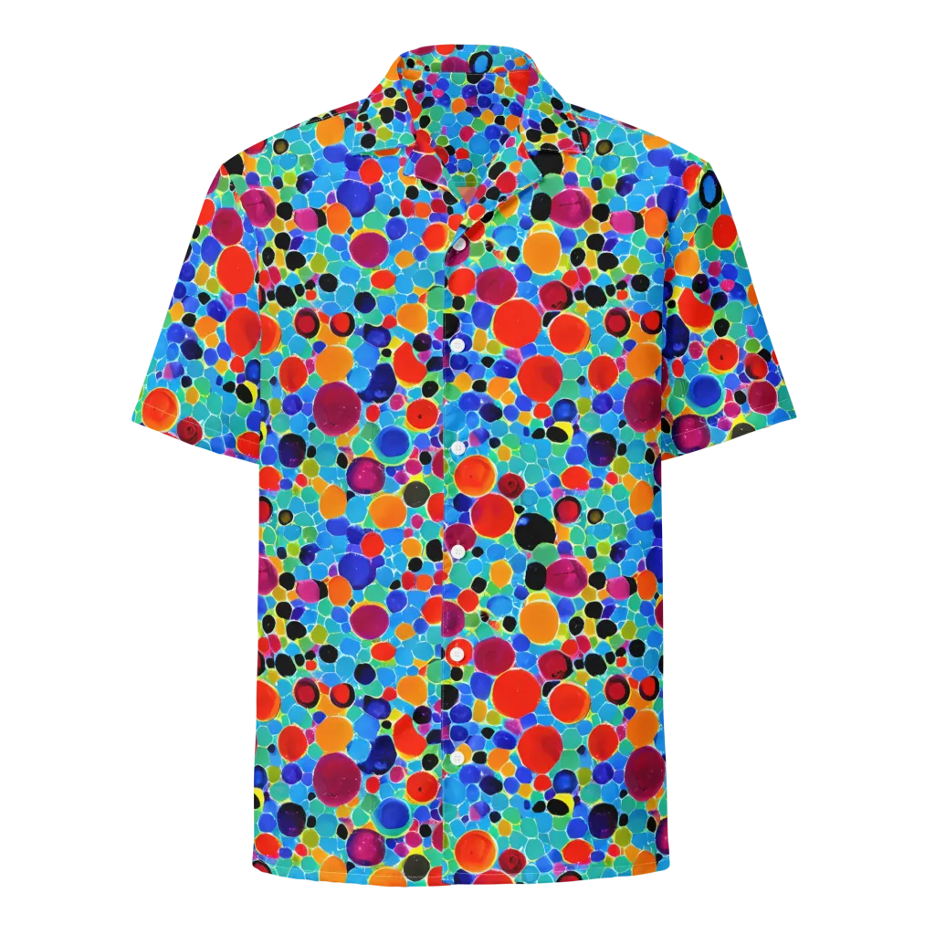 Prismatic Pebbles on Button Shirt — Front