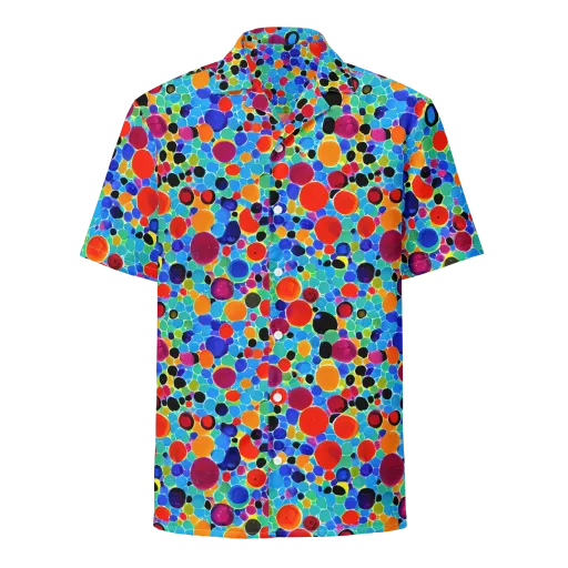 Prismatic Pebbles on a Button Shirt