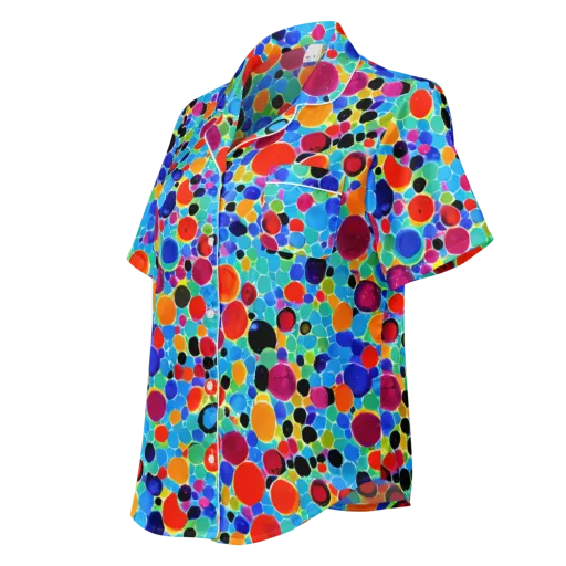 Prismatic Pebbles on a Women's Short Sleeve Pajama Top
