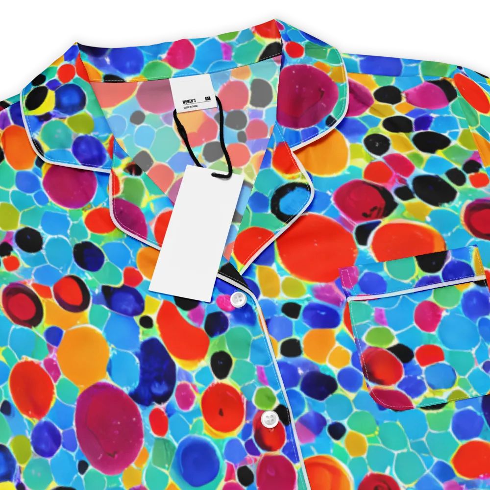 Prismatic Pebbles on Women's Short Sleeve Pajama Top — Product details
