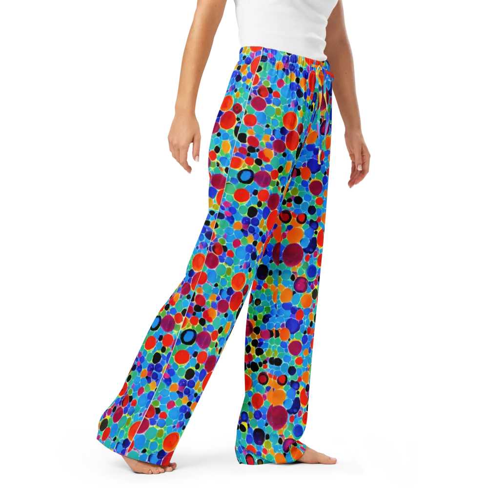 Prismatic Pebbles on Women's Pajama Pants — Right Front
