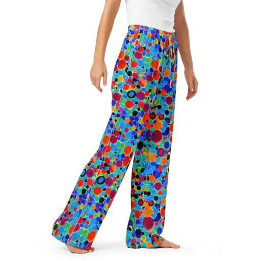 Prismatic Pebbles on a Women's Pajama Pants