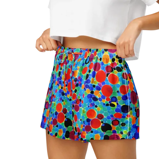 Prismatic Pebbles on a Women's Pajama Shorts