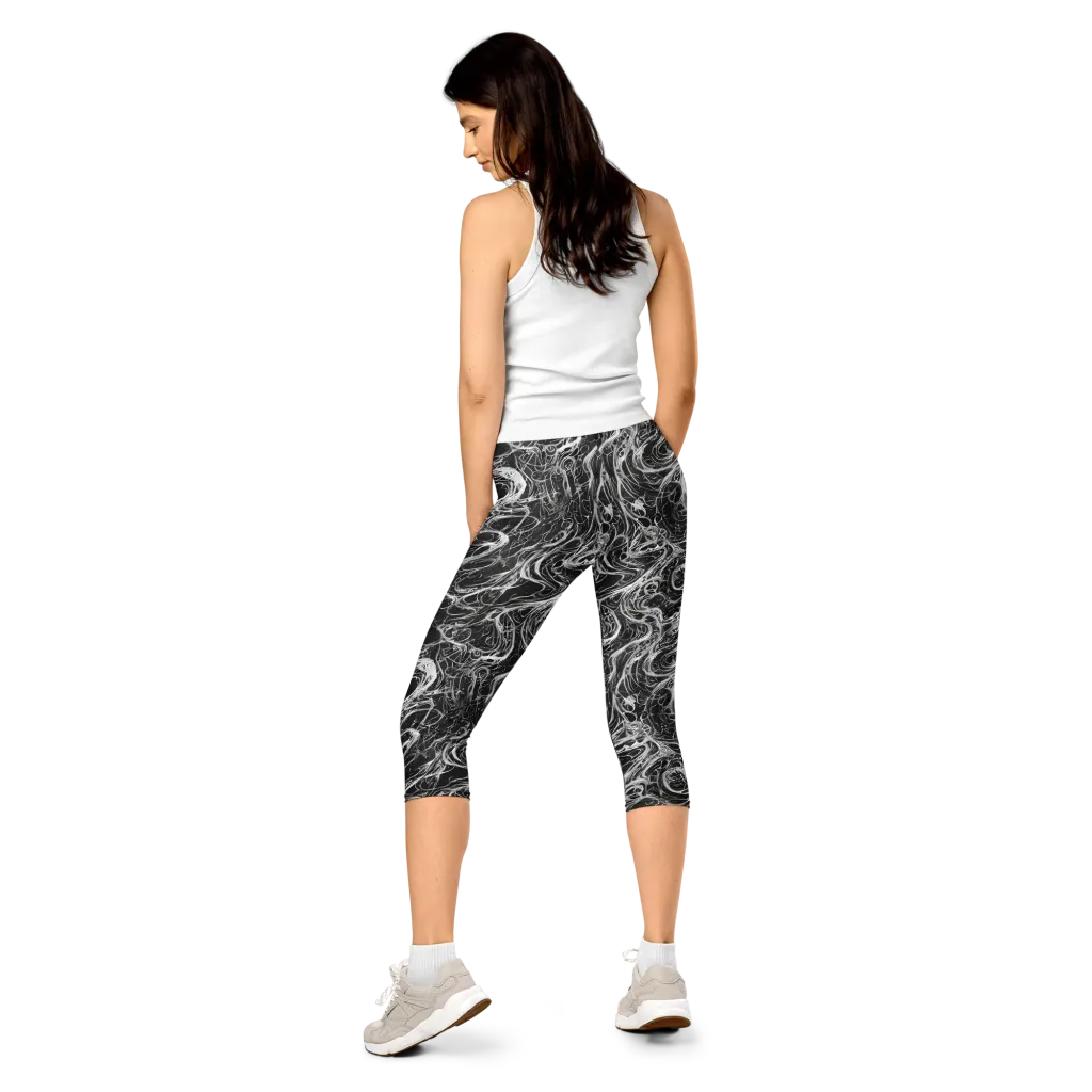 Obsidian Tide on Capri Leggings — Back