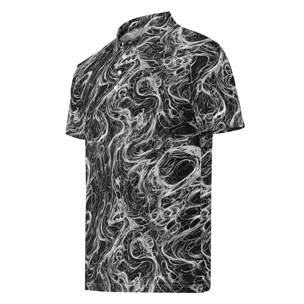 Obsidian Tide on Men's Slim Fit Polo Shirt — Left Front
