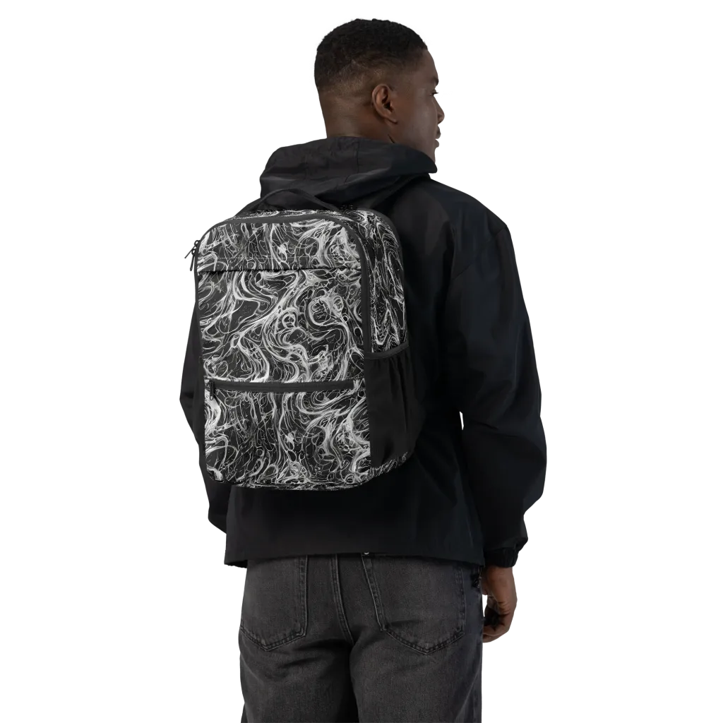 Obsidian Tide on Utility Backpack — Back