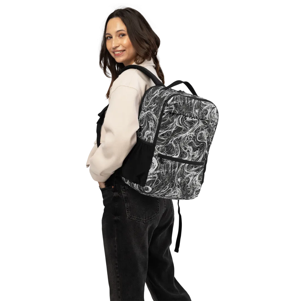 Obsidian Tide on Utility Backpack — Back
