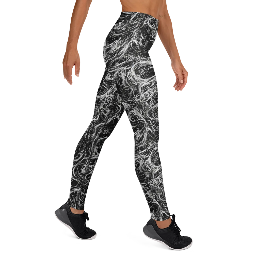 Obsidian Tide on Yoga Leggings — Right