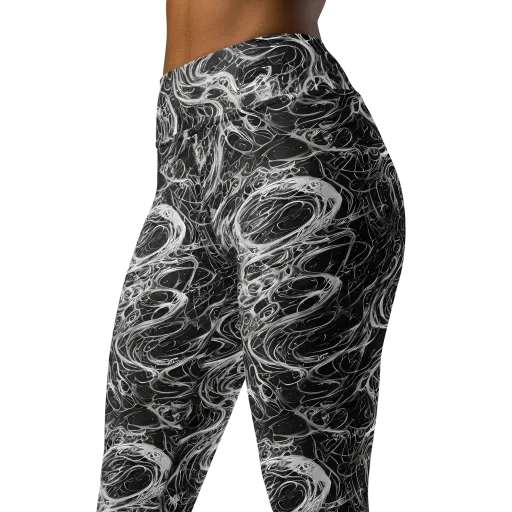 Obsidian Tide on a Yoga Leggings