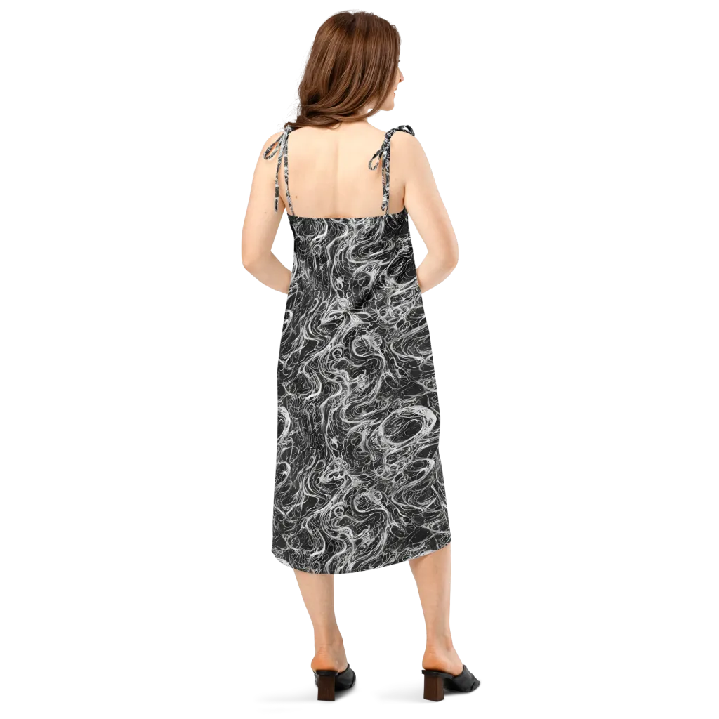 Obsidian Tide on Slip Dress — Back