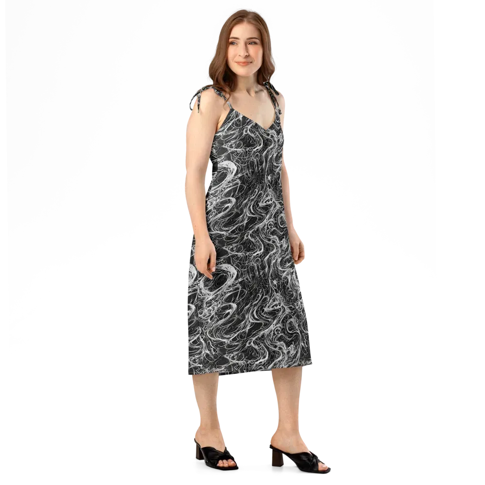 Obsidian Tide on Slip Dress — Right Front