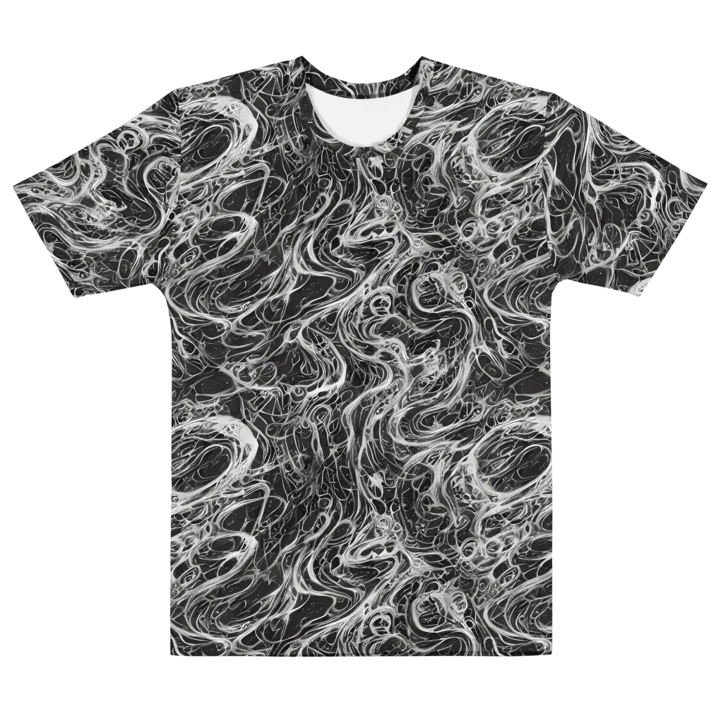 Obsidian Tide on Men's Cotton Crew Neck T-Shirt — Front