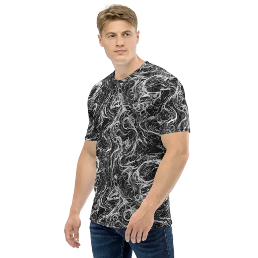 Obsidian Tide on a Men's Crew Neck T-Shirt