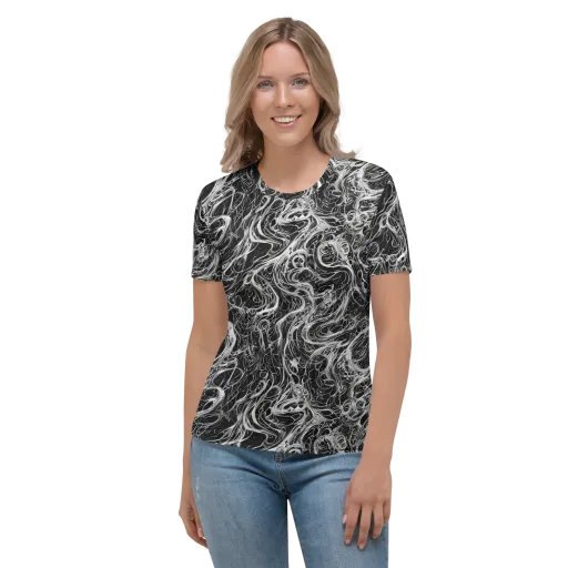 Obsidian Tide on a Women's Crew Neck T-Shirt