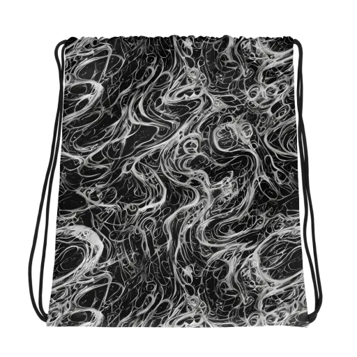 Obsidian Tide on a Drawstring Bag