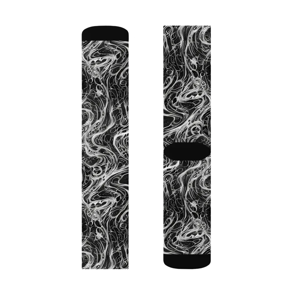 Obsidian Tide on Socks — Right Sock