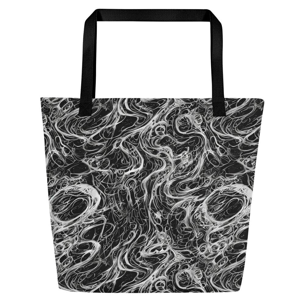 Obsidian Tide on Large Tote Bag W/ Pocket — Front