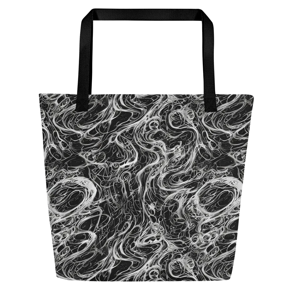 Obsidian Tide on Large Tote Bag W/ Pocket — Front