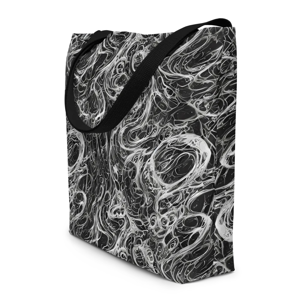 Obsidian Tide on Large Tote Bag W/ Pocket — Front