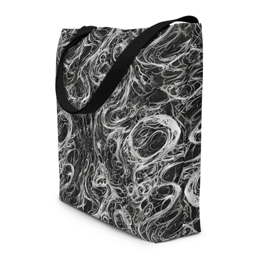 Obsidian Tide on a Large Tote Bag W/ Pocket