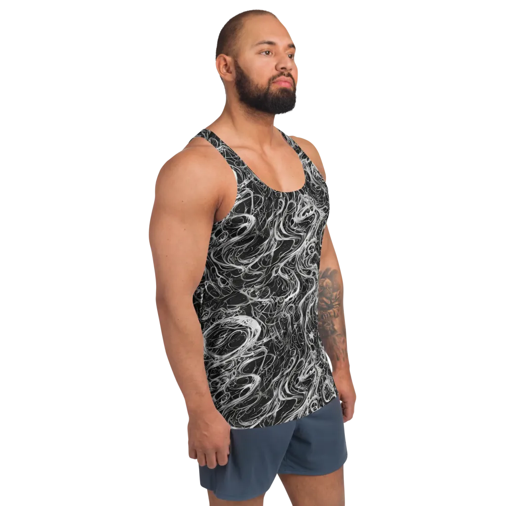 Obsidian Tide on Men's Tank Top — Right Front