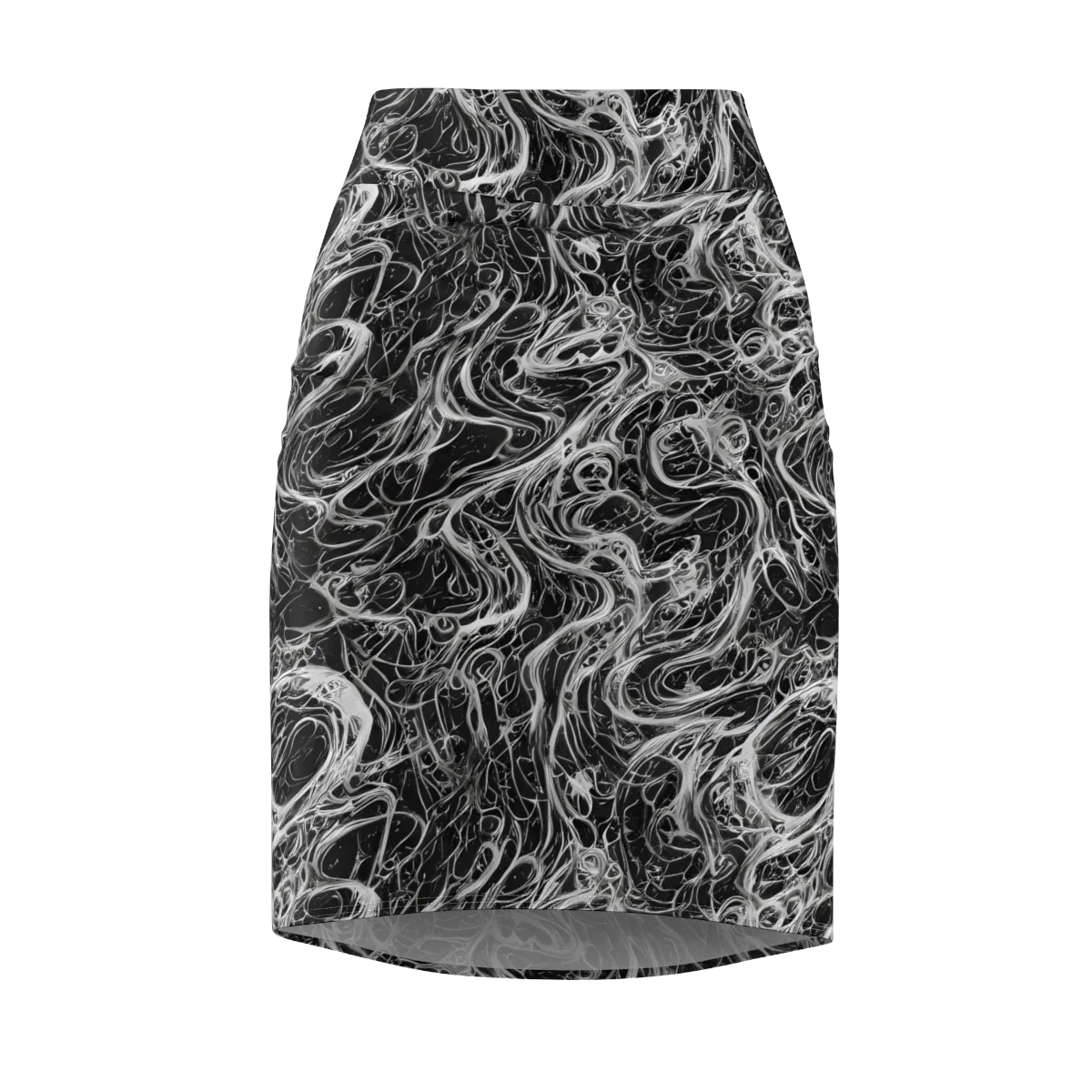 Obsidian Tide on Pencil Skirt — Front