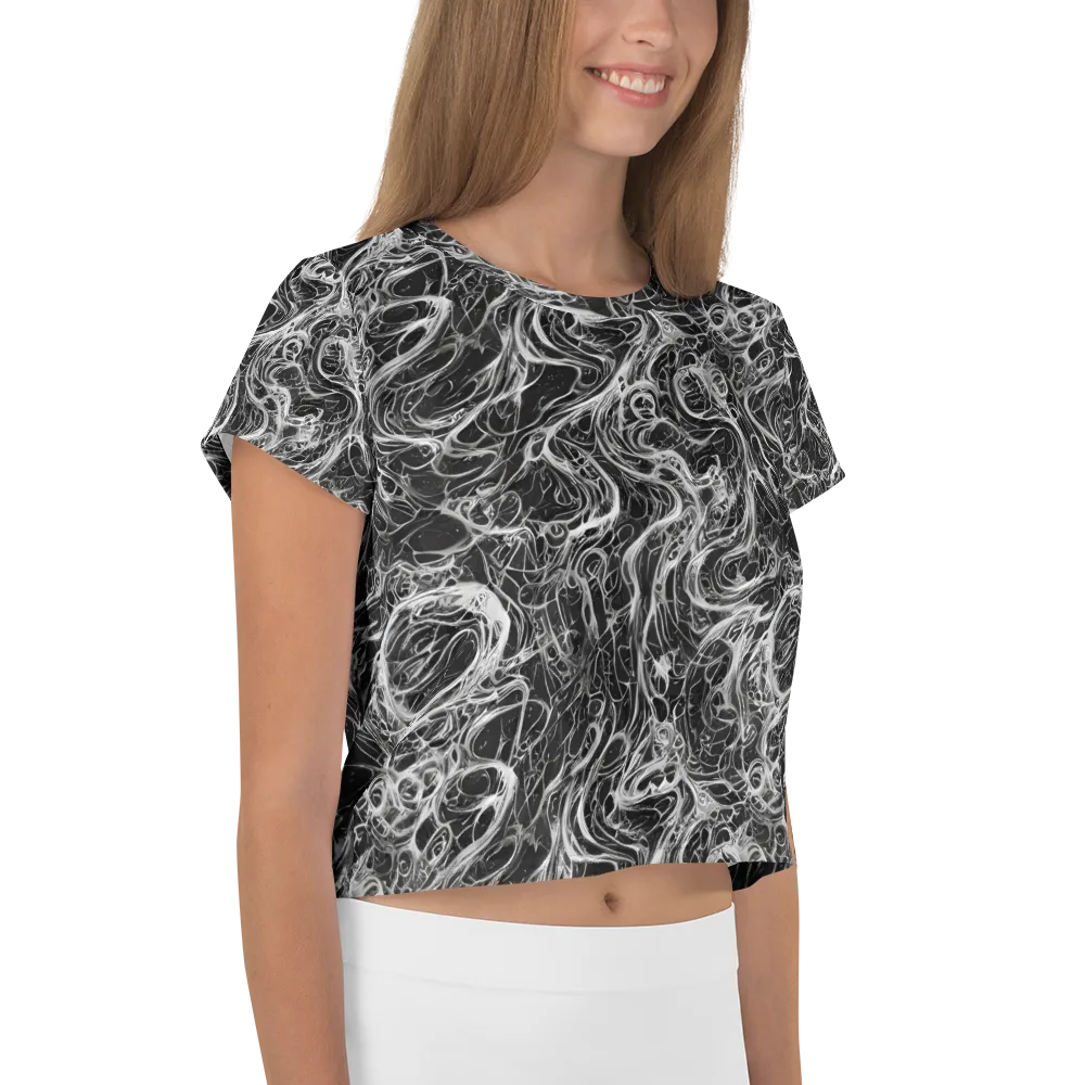 Obsidian Tide on Crop Tee — Right