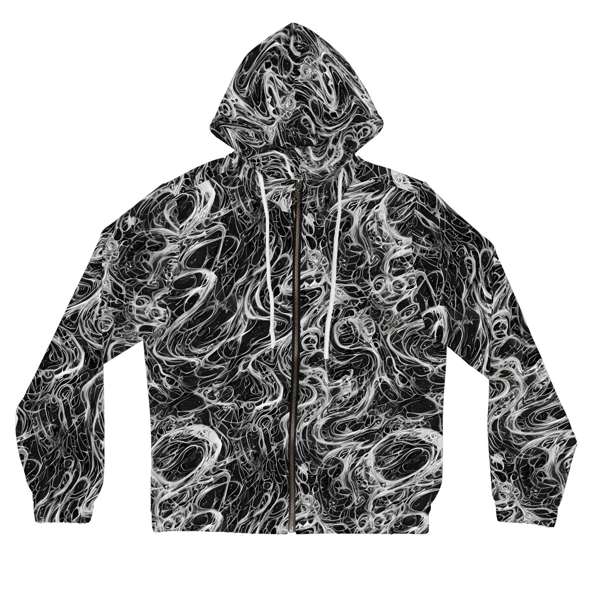 Obsidian Tide on Women's Full-Zip Hoodie — Front