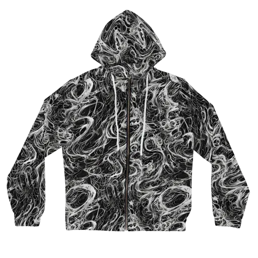 Obsidian Tide on a Women's Full-Zip Hoodie