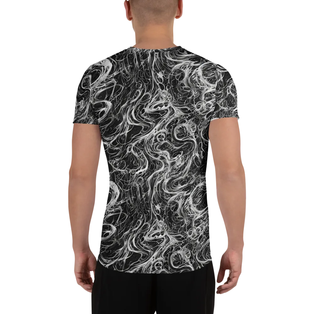 Obsidian Tide on Men's Athletic T-Shirt — Back