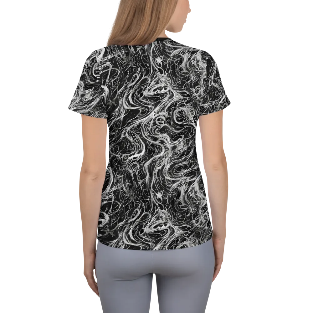 Obsidian Tide on Women's Athletic T-Shirt — Back