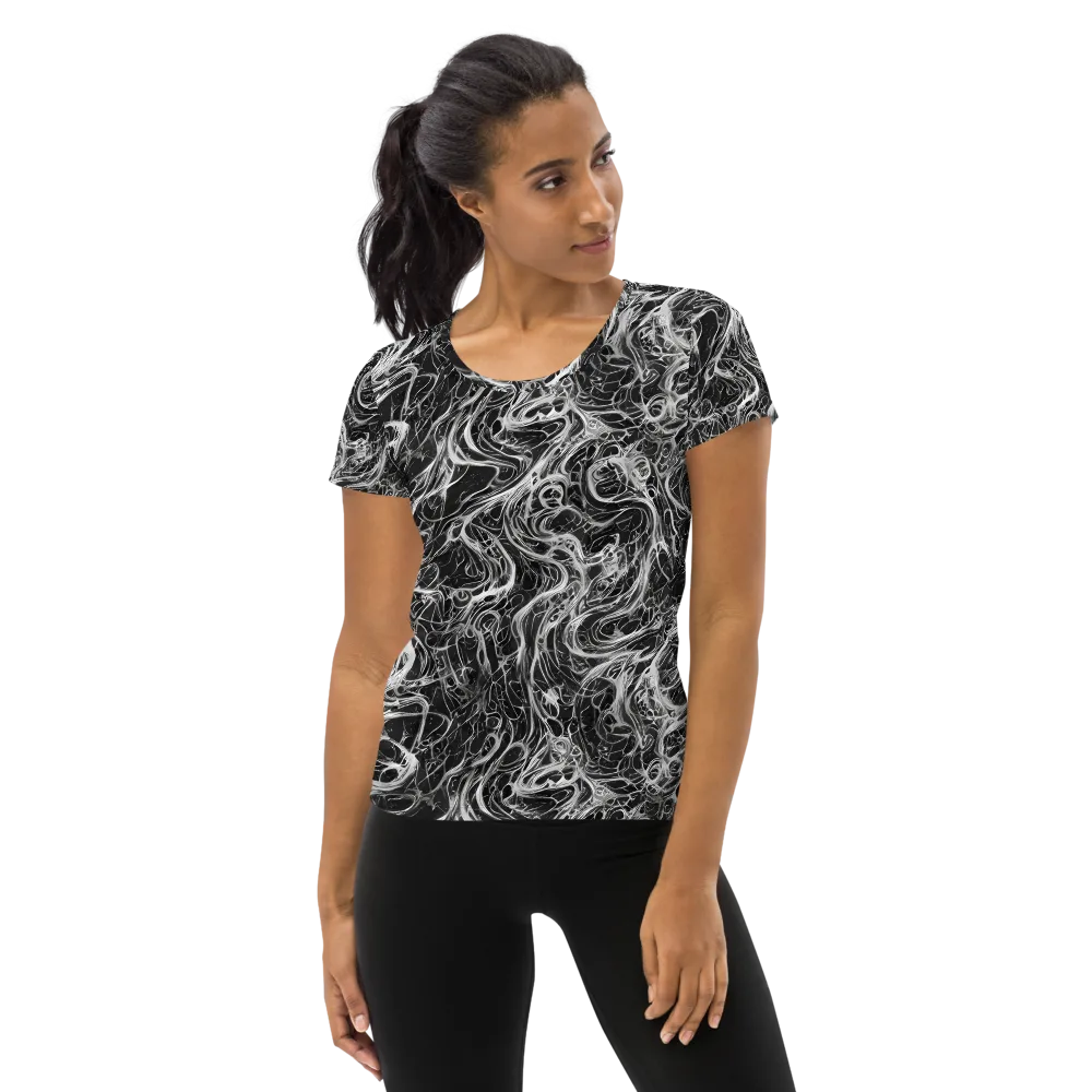 Obsidian Tide on Women's Athletic T-Shirt — Front