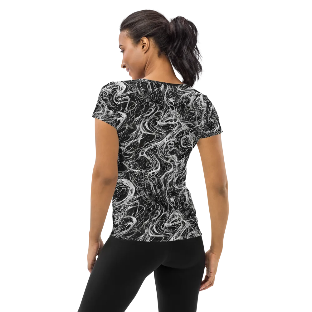 Obsidian Tide on Women's Athletic T-Shirt — Back