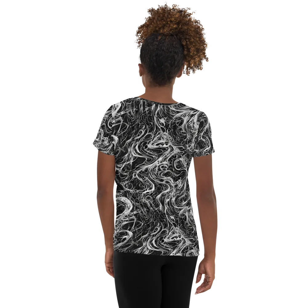 Obsidian Tide on Women's Athletic T-Shirt — Back