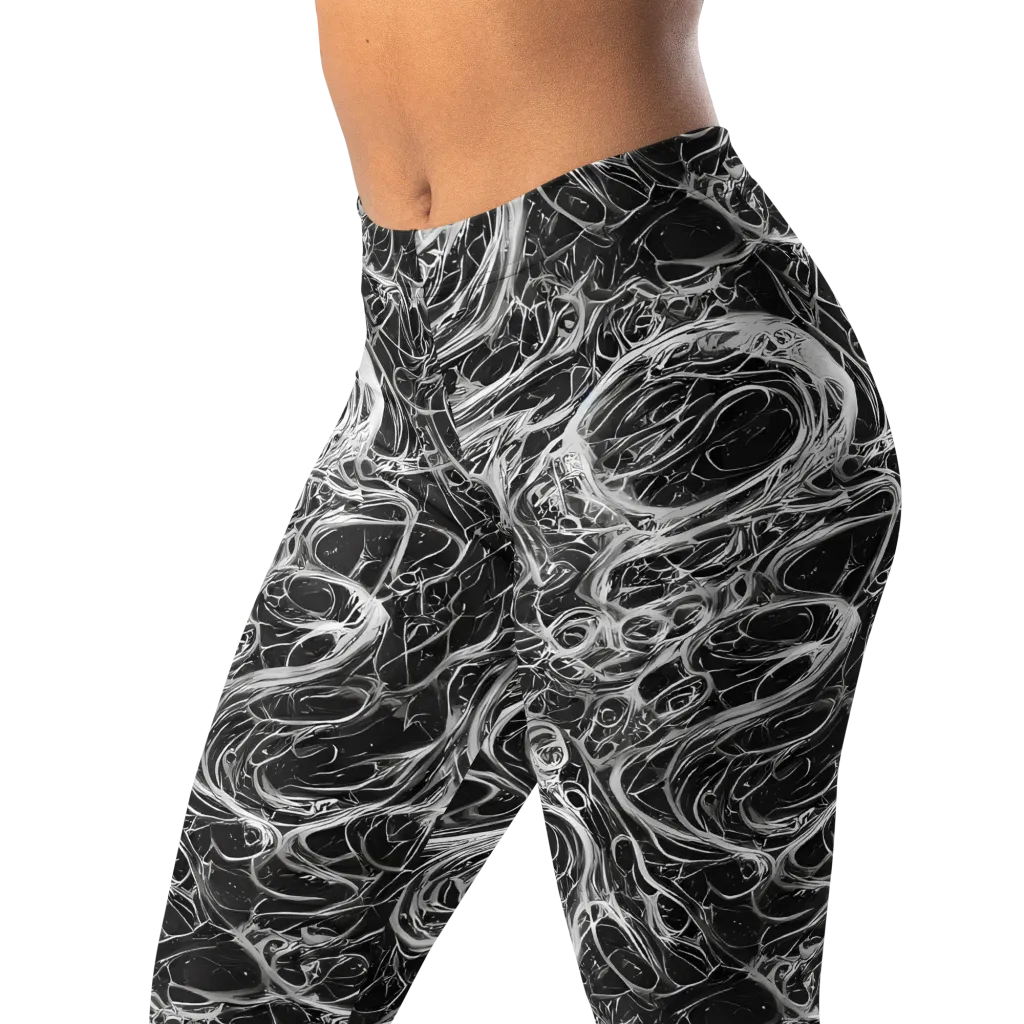 Obsidian Tide on Leggings — Left Front