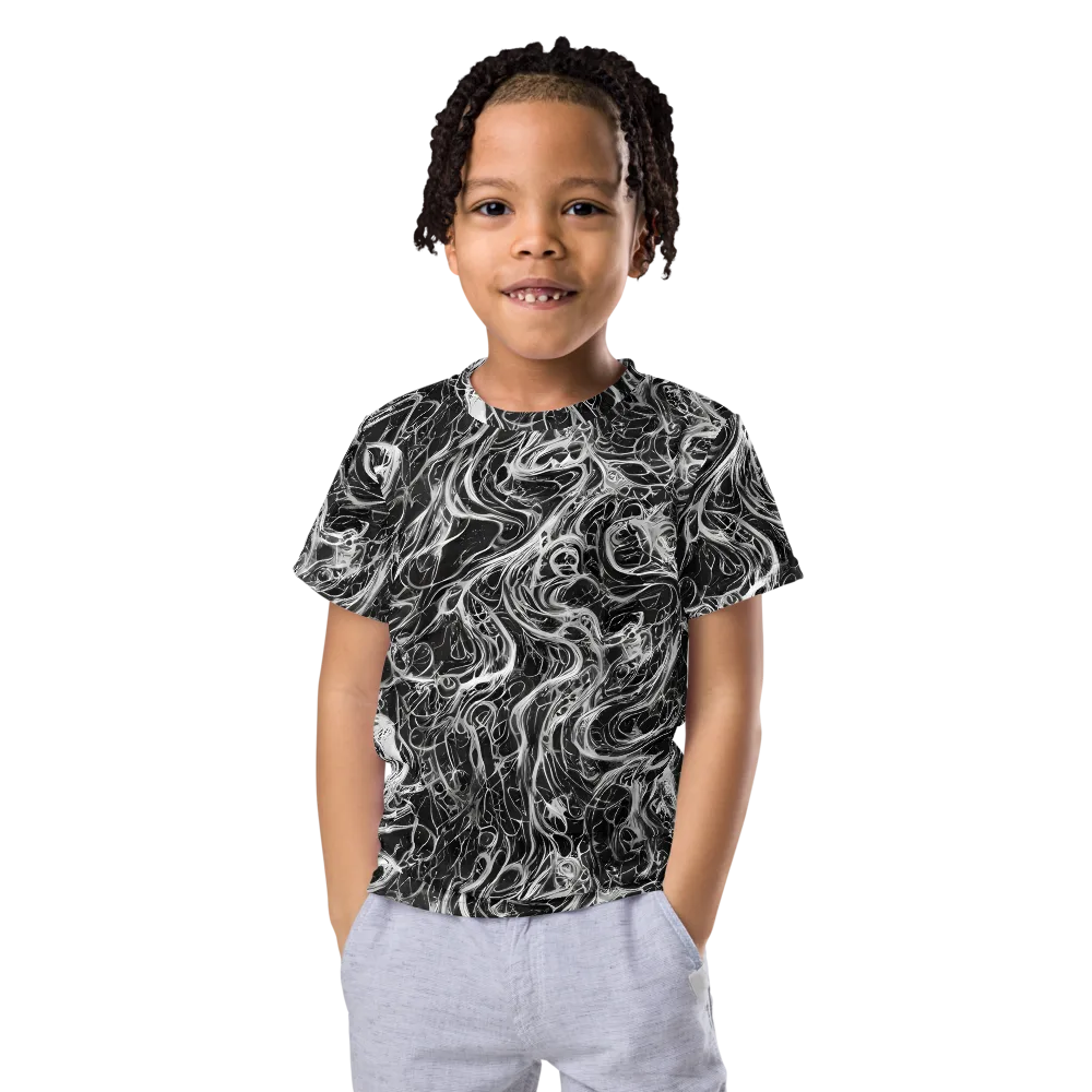 Obsidian Tide on Kids Crew Neck T-Shirt — Front