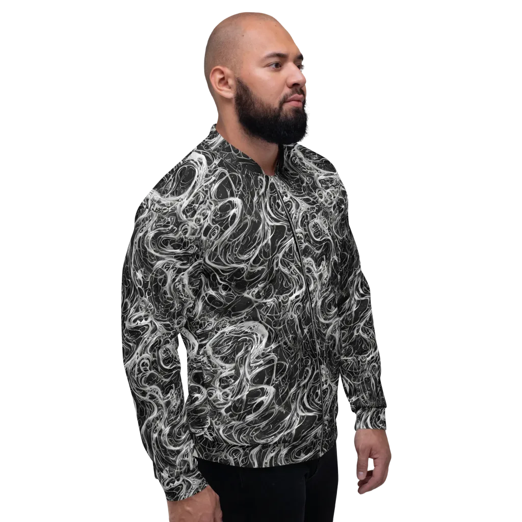 Obsidian Tide on Bomber Jacket — Right