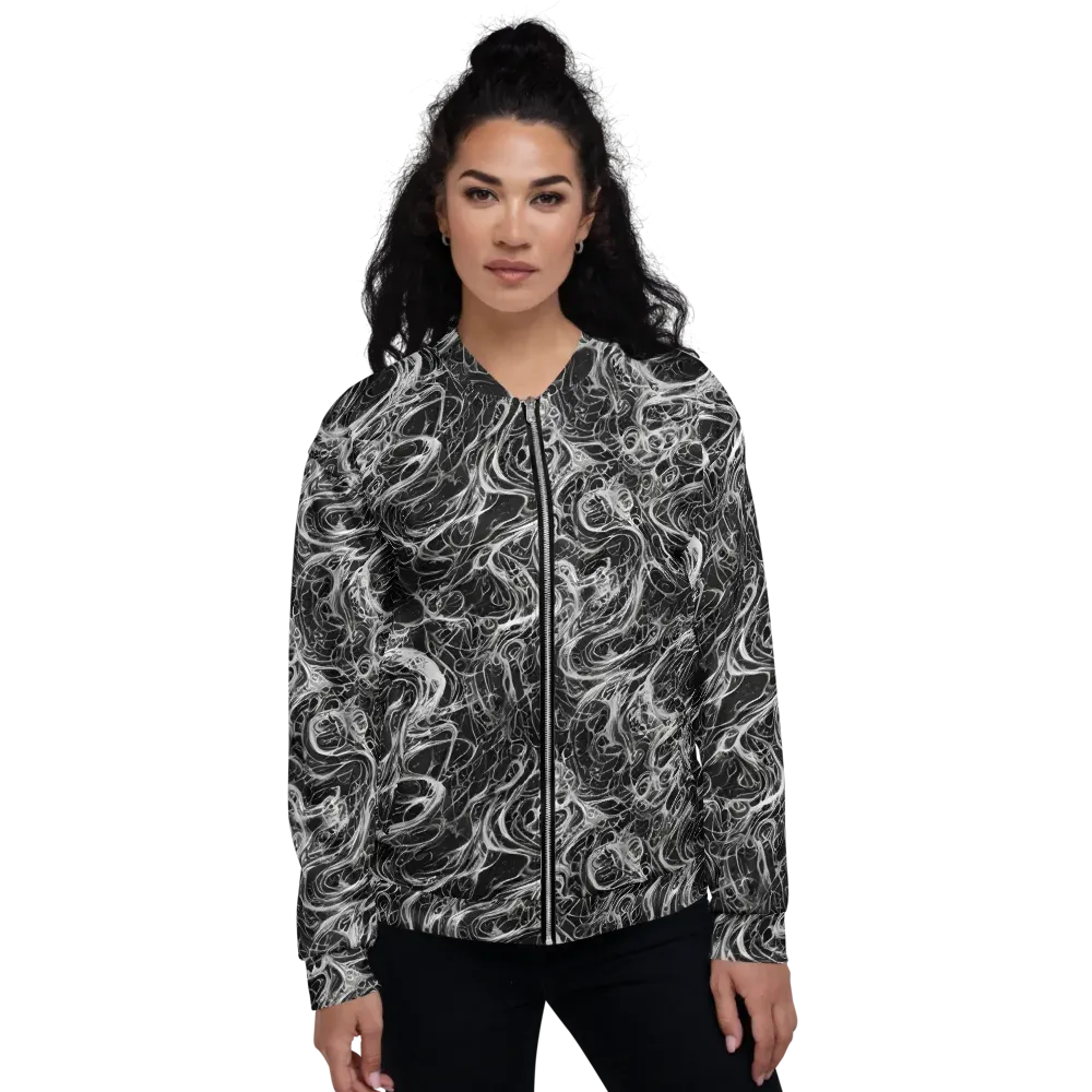 Obsidian Tide on Bomber Jacket — Front