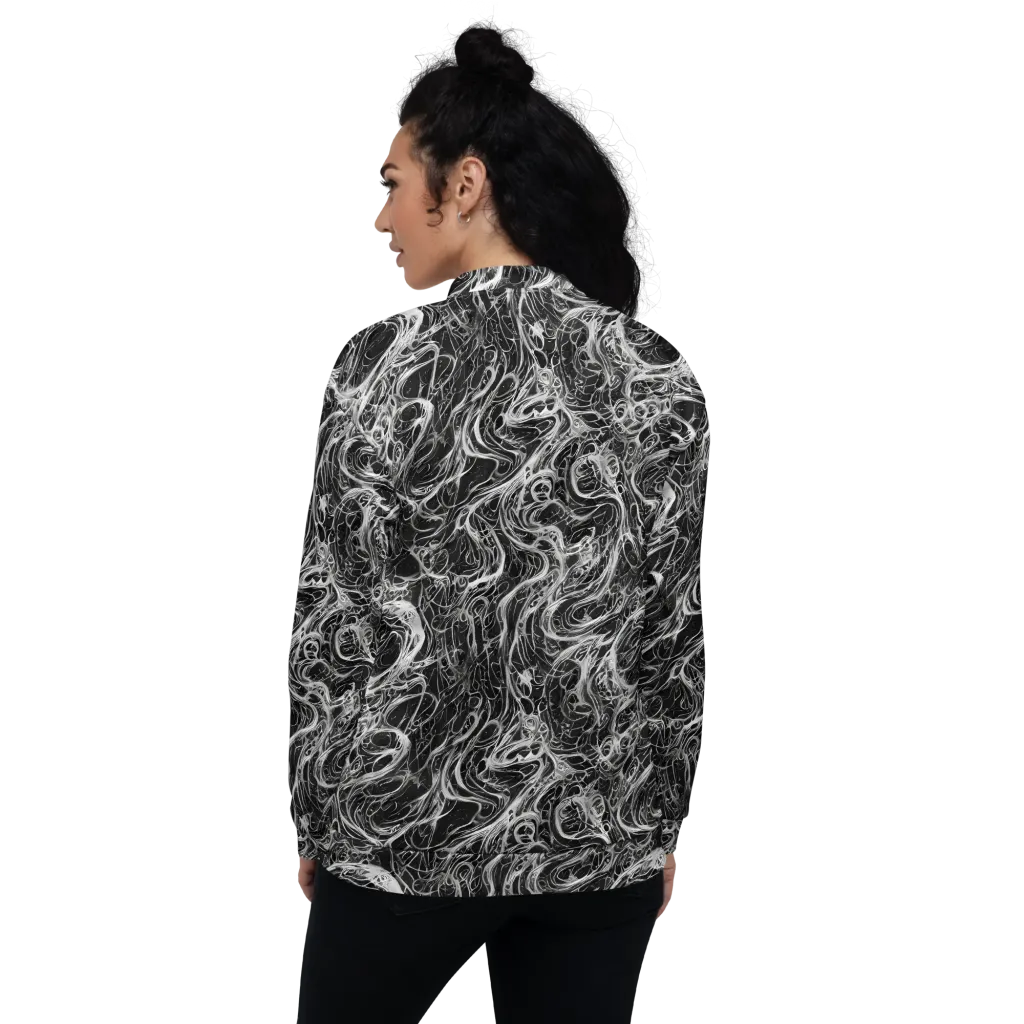 Obsidian Tide on Bomber Jacket — Back