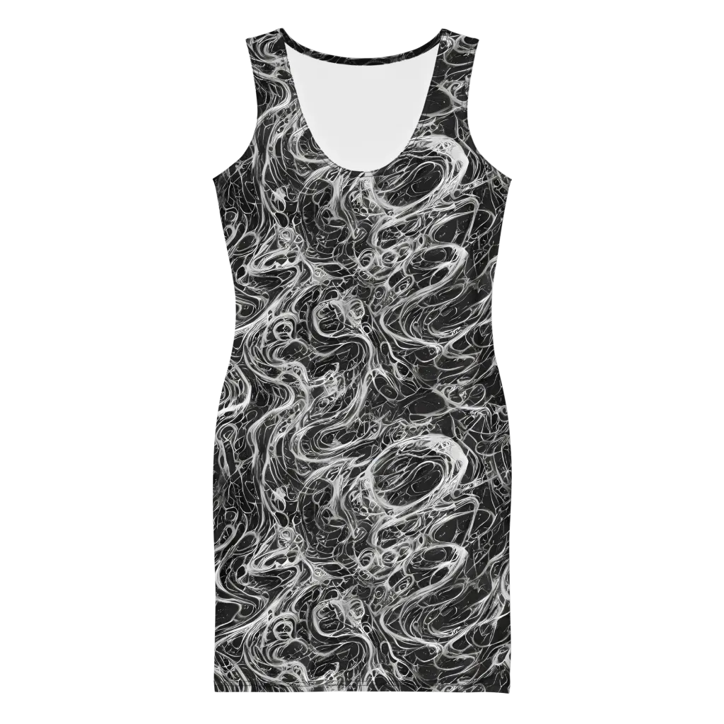 Obsidian Tide on Bodycon Dress — Front