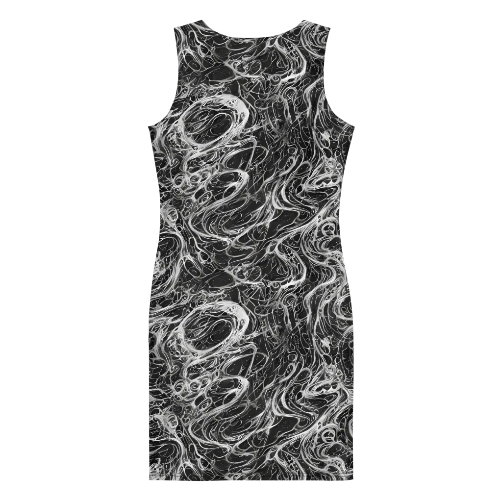 Obsidian Tide on Bodycon Dress — Back