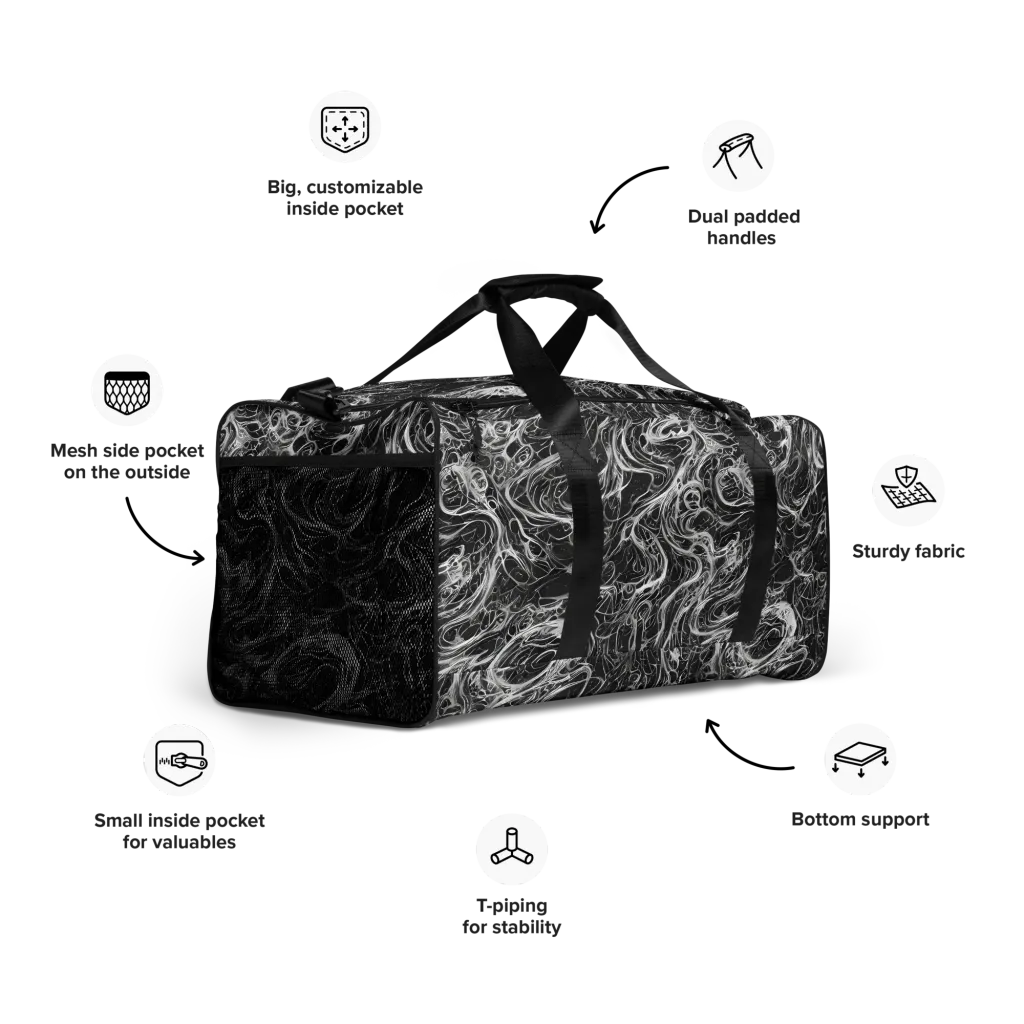 Obsidian Tide on Duffle Bag — Right Front
