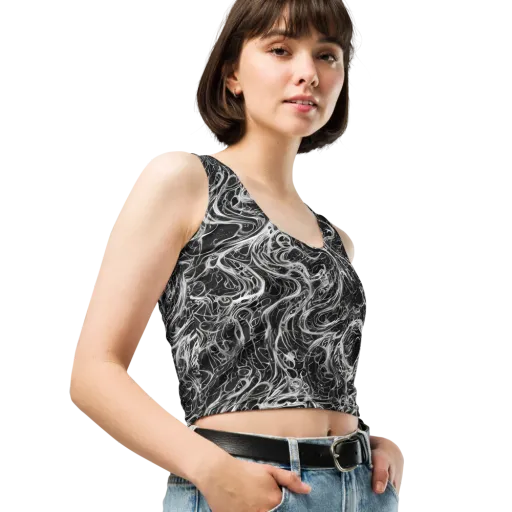 Obsidian Tide on a Crop Top