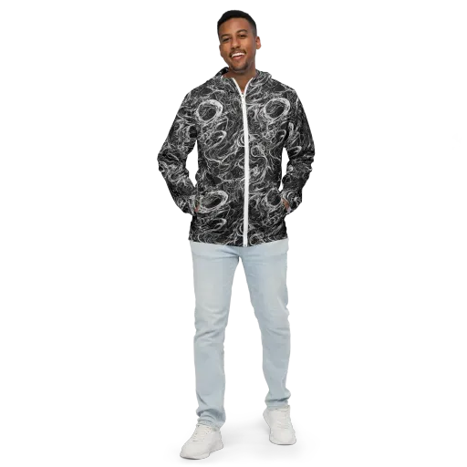Obsidian Tide on a Men's Windbreaker