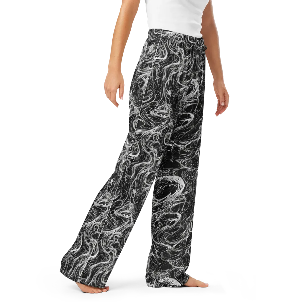 Obsidian Tide on Women's Pajama Pants — Right Front