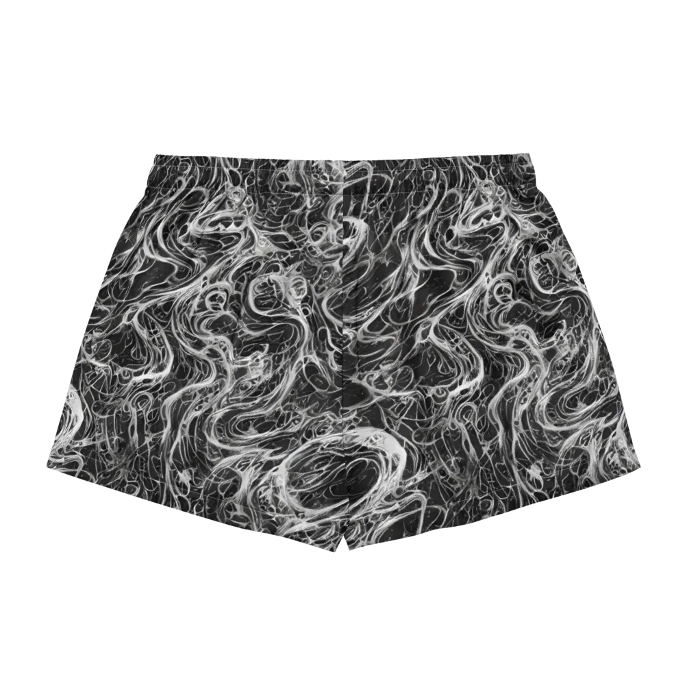 Obsidian Tide on Women's Pajama Shorts — Back