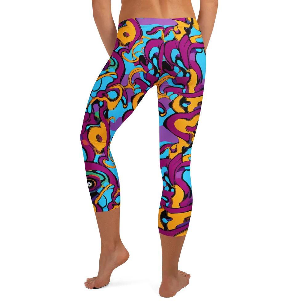 Purple Ignition on Capri Leggings — Back