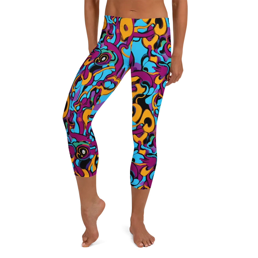 Purple Ignition on Capri Leggings — Front